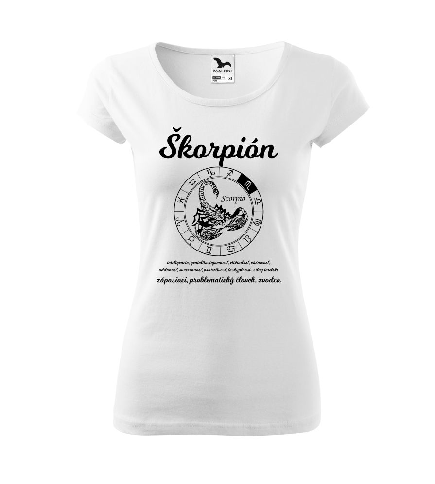 Dámske tričko so znamením: Škorpión