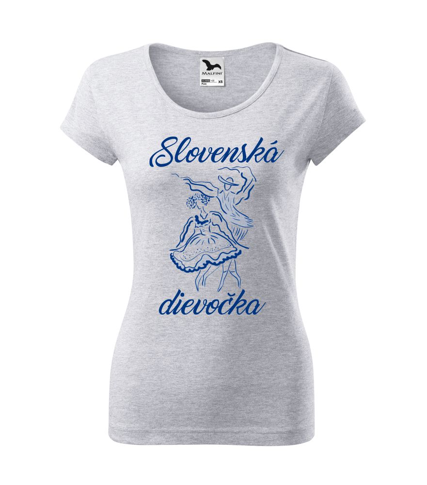 Dámske tričko s motívom Slovenská dievočka