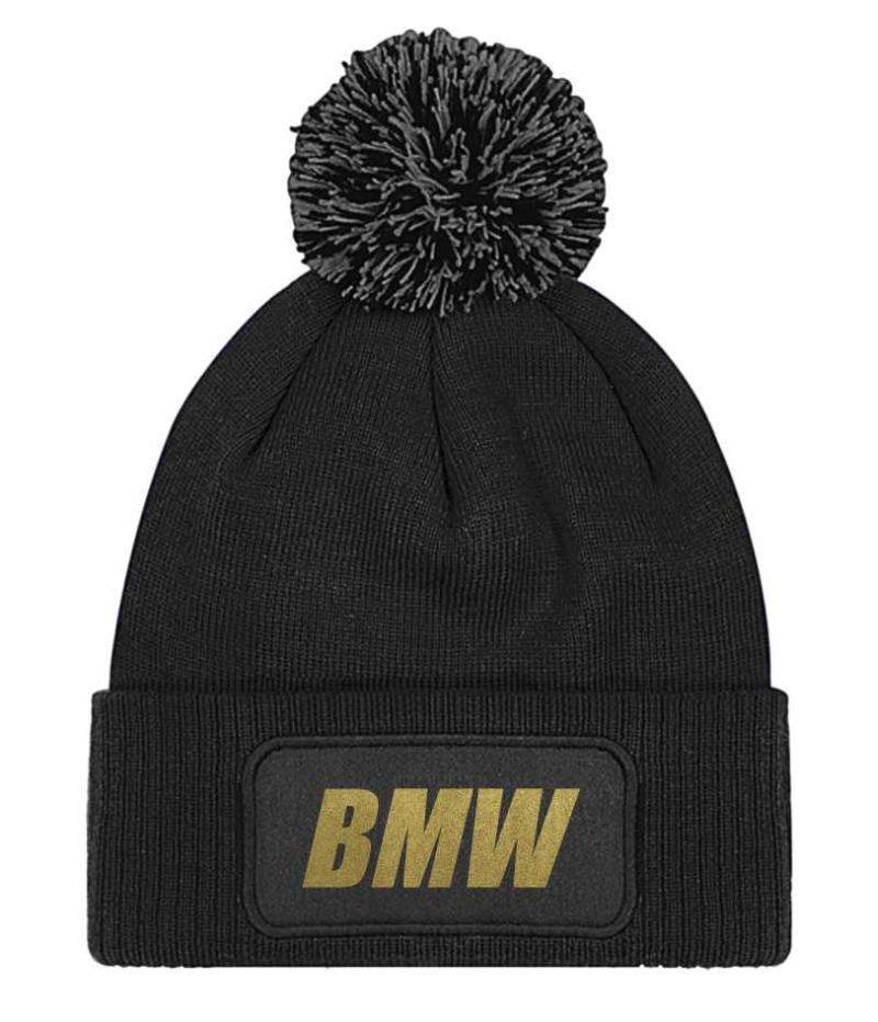Zimná čiapka s motívom BMW gold
