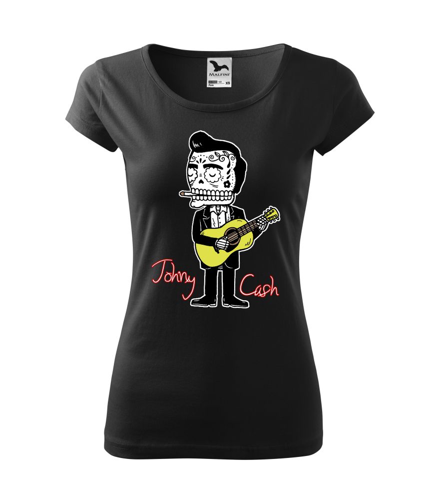 Dámske tričko s potlačou Johnny Cash