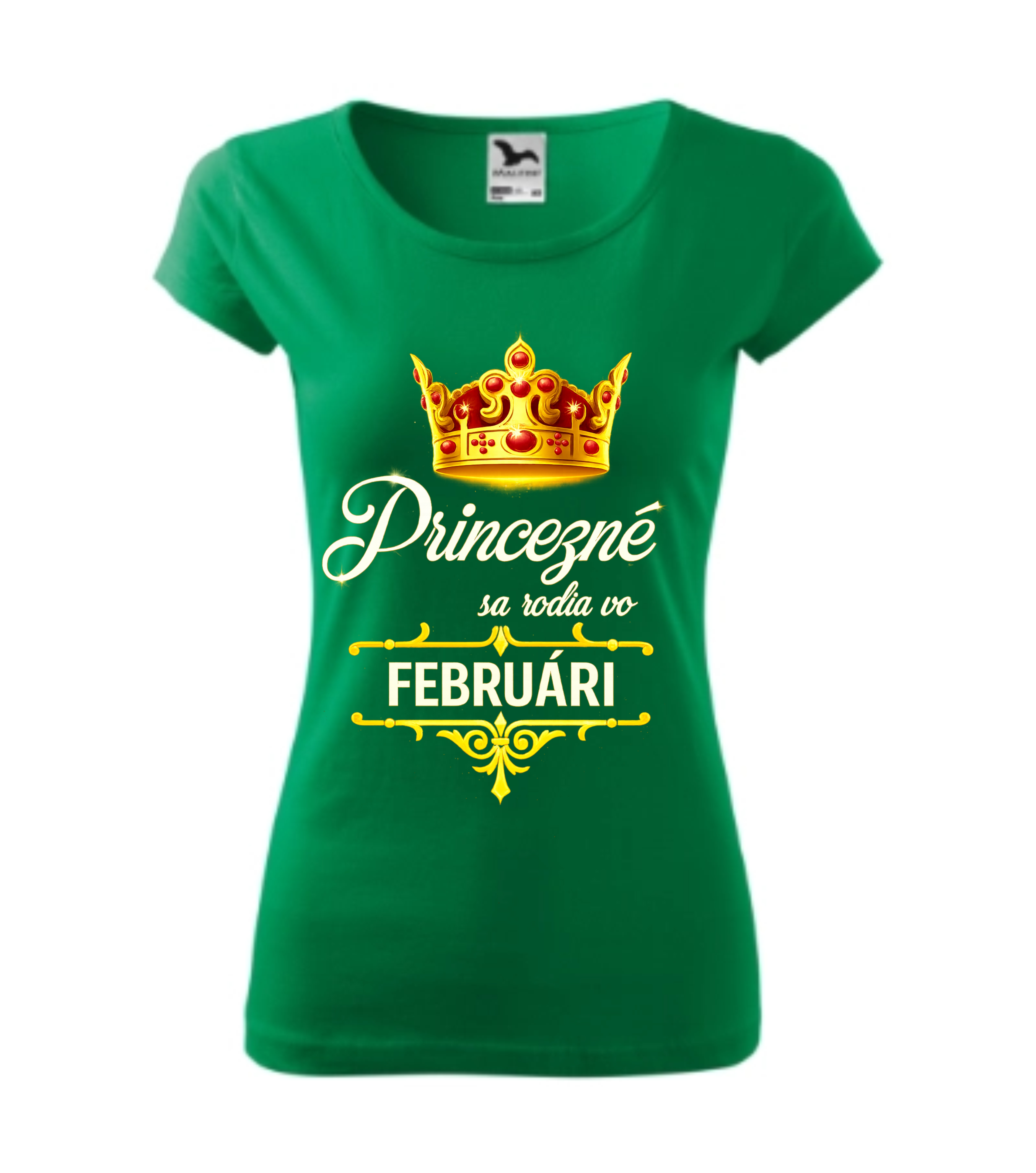 Dámske tričko s potlačou princezné sa rodia... (váš mesiac)