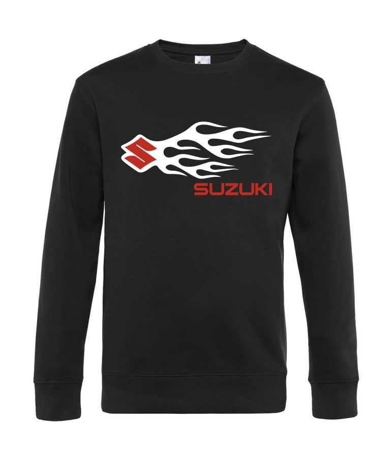 Mikina s potlačou Suzuki flames