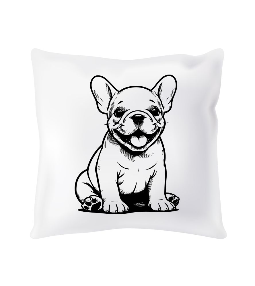 Saténový vankúš French Bulldog puppy