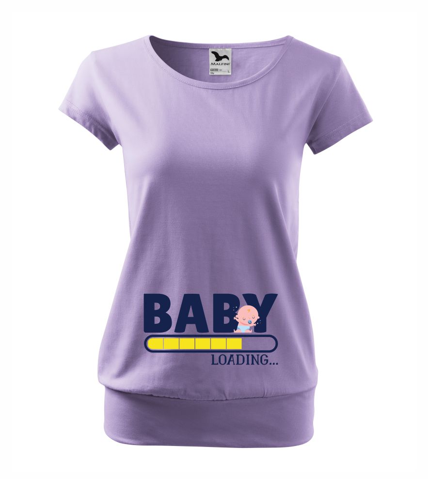 Tehotenské tričko s nápisom Baby loading...