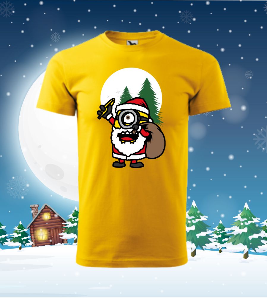 Vianočné tričko Mimoň Santa 2