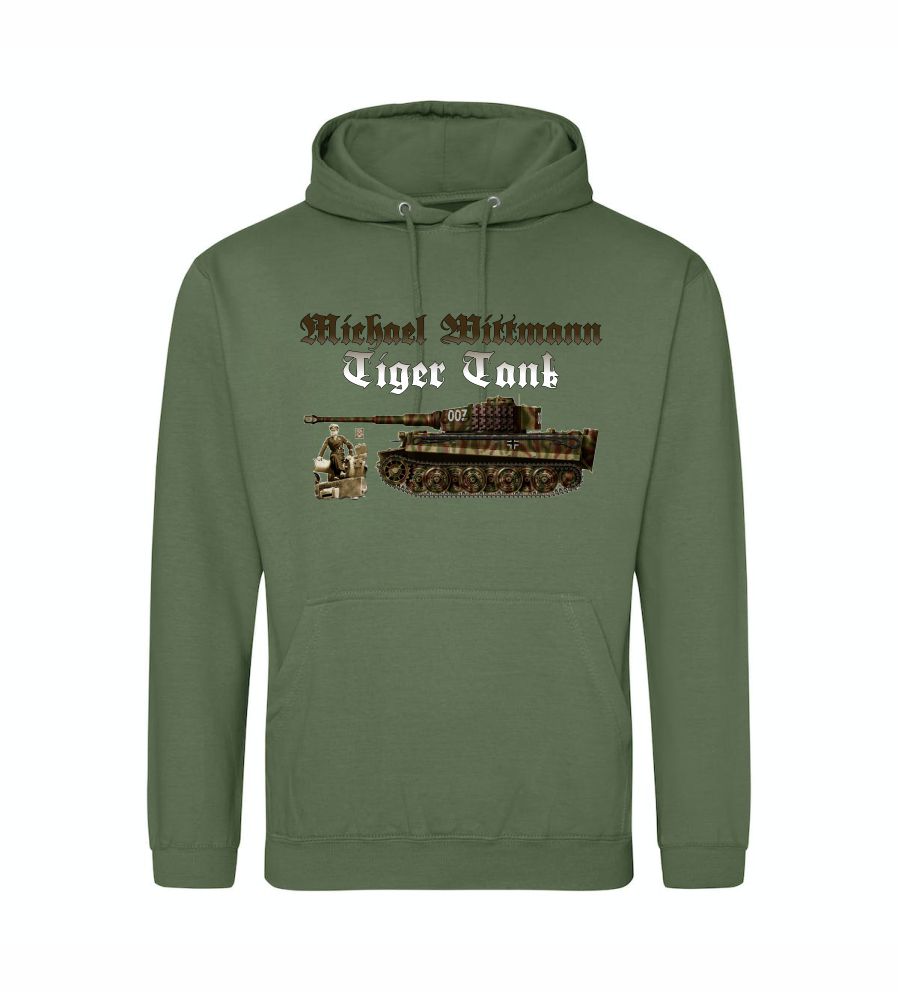 Kapucňová mikina s tankom Michael Wittmann Tiger