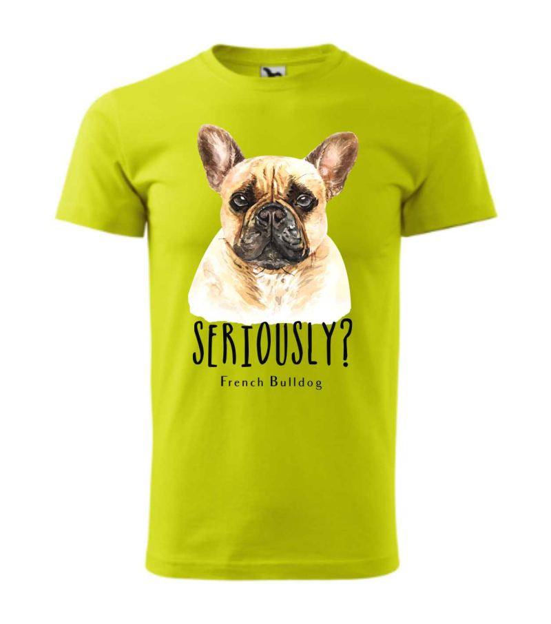 Dámske/pánske tričko s potlačou French Bulldog