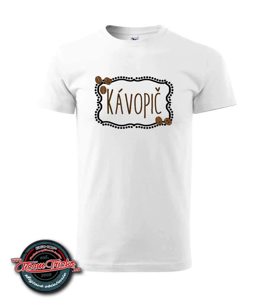 Tričko s nápisom Kávopič