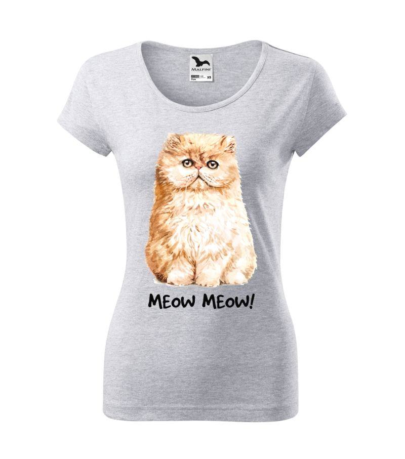 Dámske / pánske tričko s potlačou Meow Meow Cat!