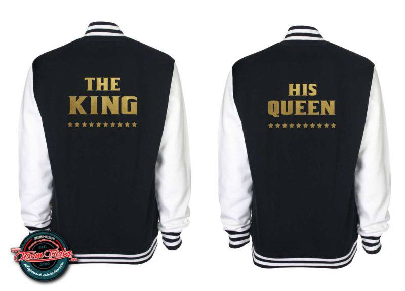 Baseballové mikiny pre páry His Queen/The King - akcia