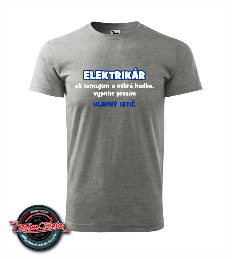 Tričko s nápisom Elektrikár