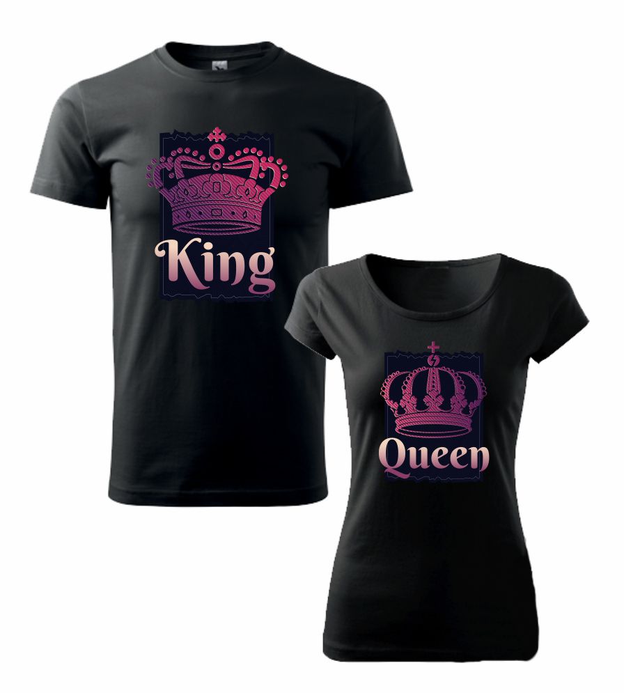 Tričká pre páry King and Queen