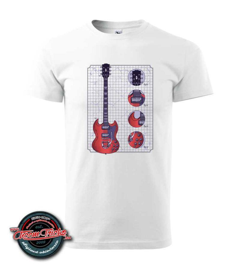 Dámske / Pánske tričko s potlačou Guitar Gibson