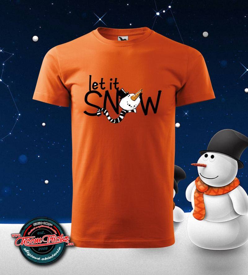 Tričko vianočné s potlačou Let it snow