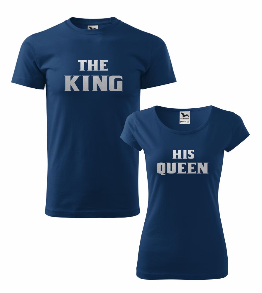 Tričká s potlačou The King His Queen