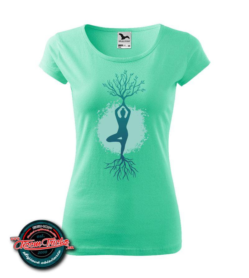 Dámske tričko Yoga tree