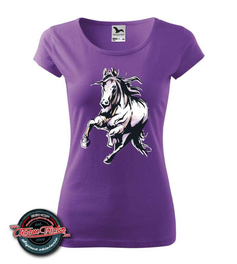 Dámske tričko s potlačou Horse watercolor