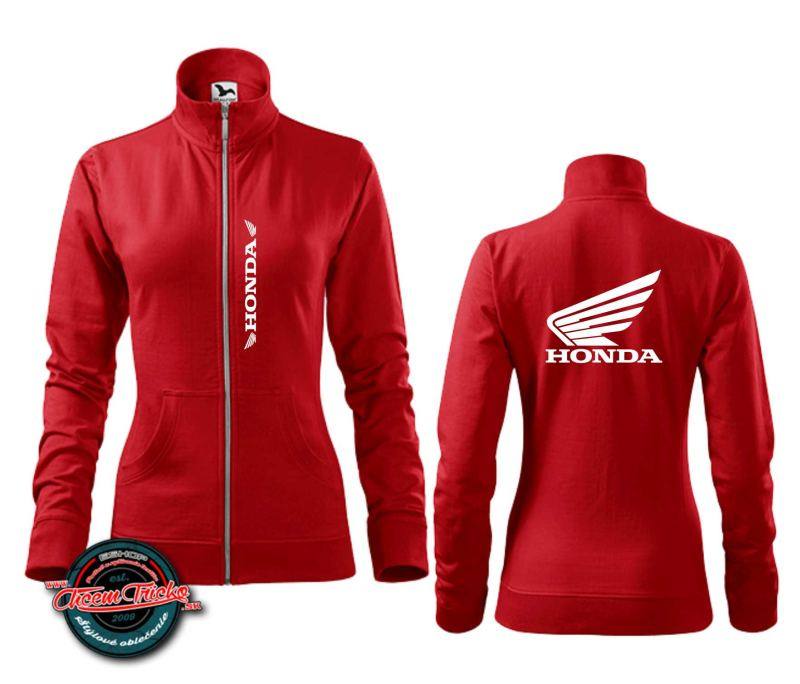 Dámska mikina s potlačou Honda na zips