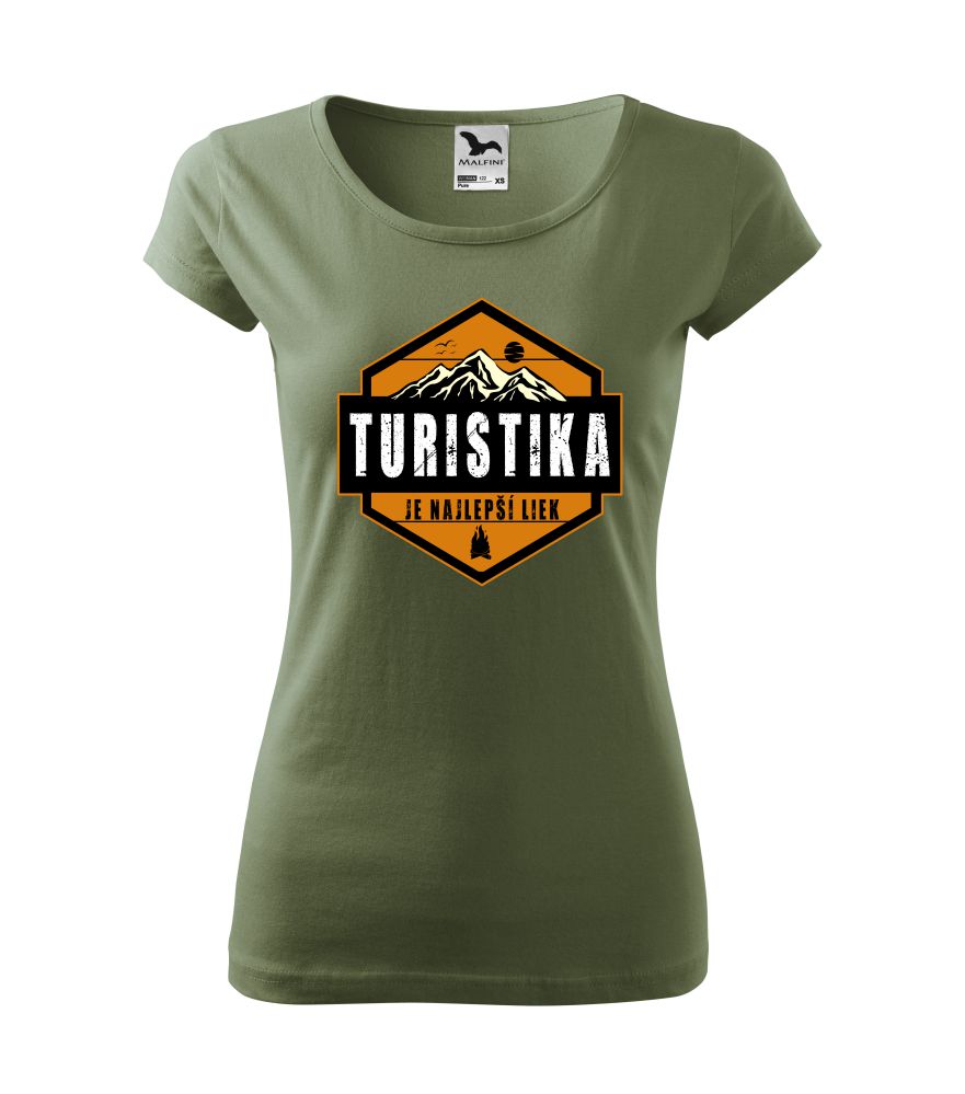 Dámske tričko Turistika je najlepší liek