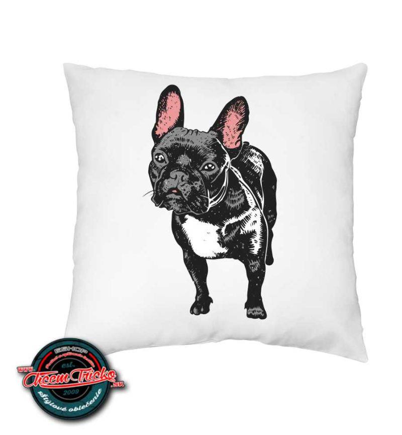 Saténový vankúš Elegant Bulldog