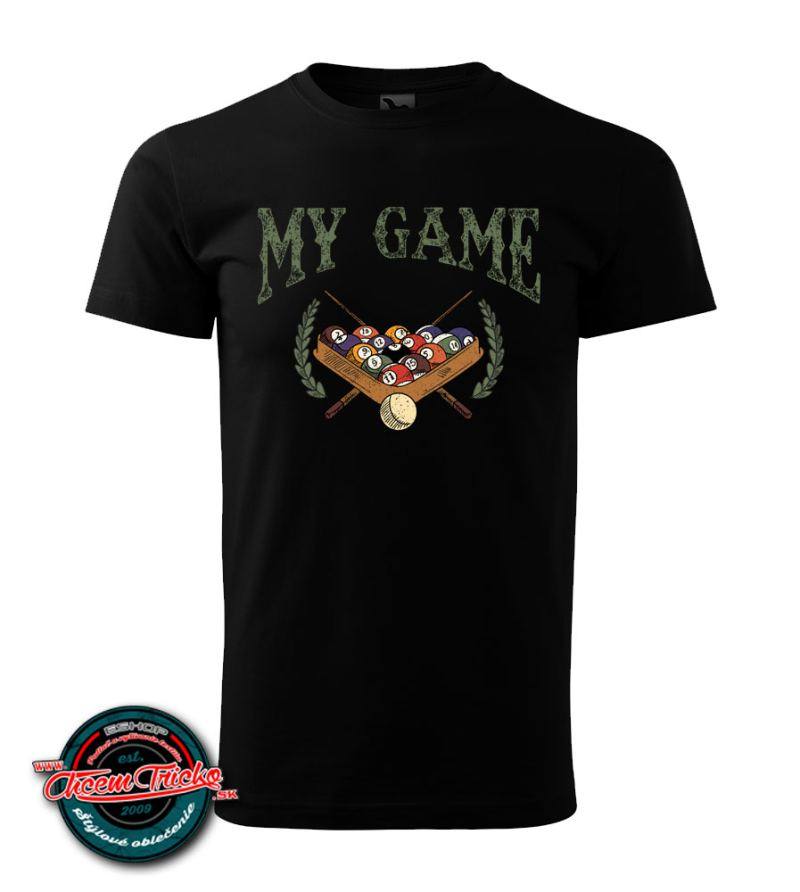 Pánske tričko My game biliard – Kúsok pre majstrov tága