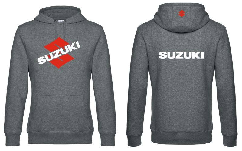 Kapucová mikina s potlačou Suzuki
