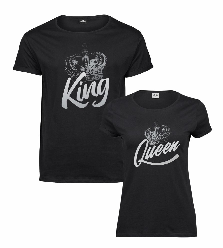 Tričká s potlačou pre páry King & Queen