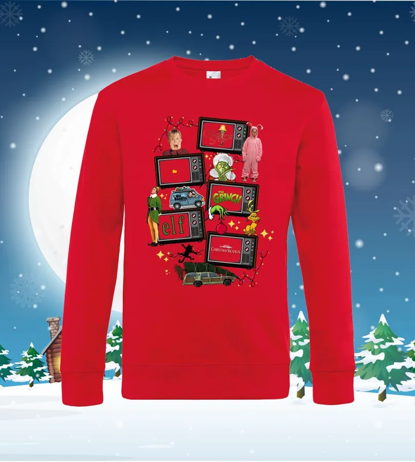 Mikina dámska / pánska bez kapuce Christmas movies
