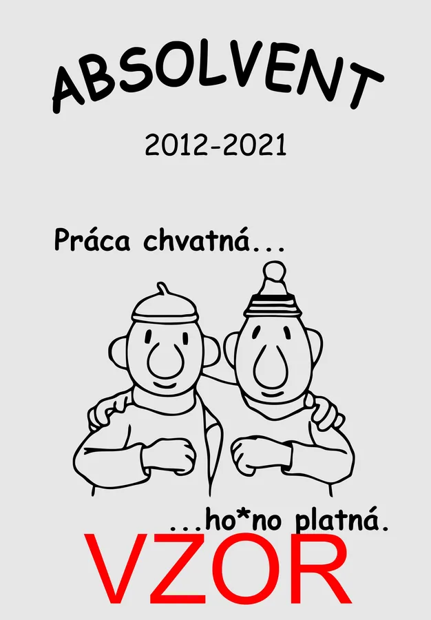 Absolventské tričko s motívom Pat a Mat