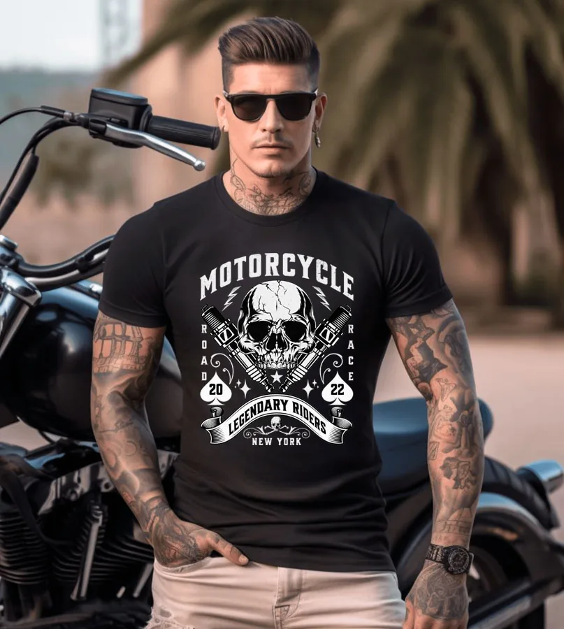 Motorkárske tričko Legendary motorcycle rider