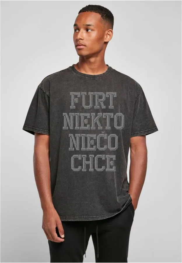 Unisex tričko oversize Furt niekto niečo chce
