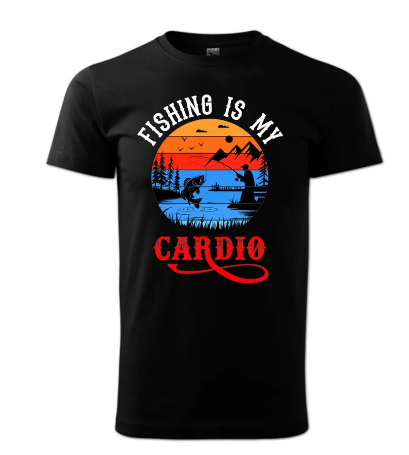 Rybárske tričko Fishing is my Cardio
