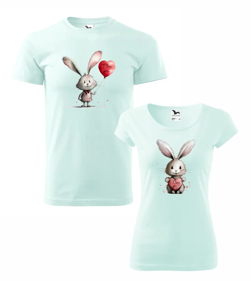 Tričká pre dvoch Love rabbit