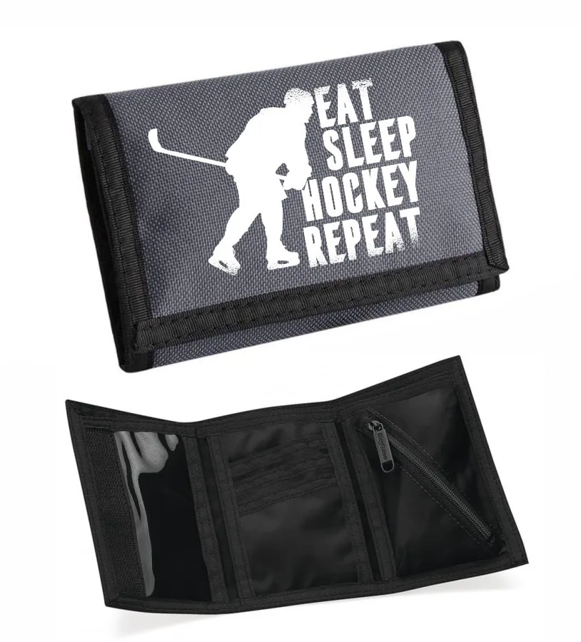 Peňaženka Eat sleep hockey repeat