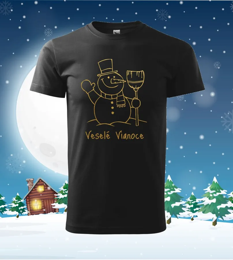 Vianočné tričko snehuliak SK