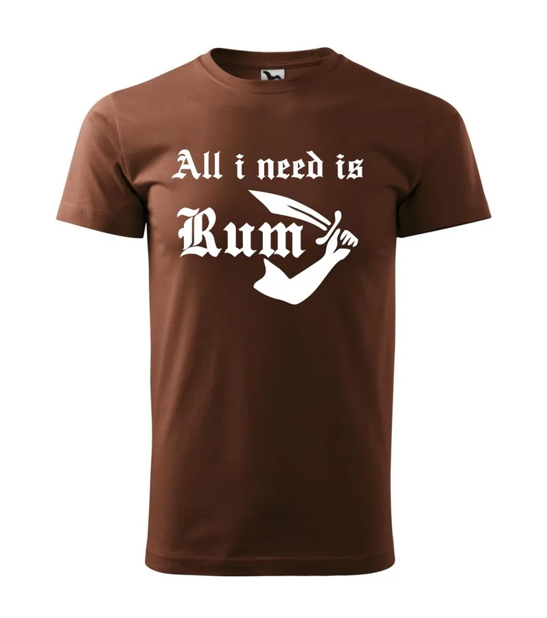 Pánske tričko All I Need Is Rum – Štýlový kúsok pre milovníkov rumu