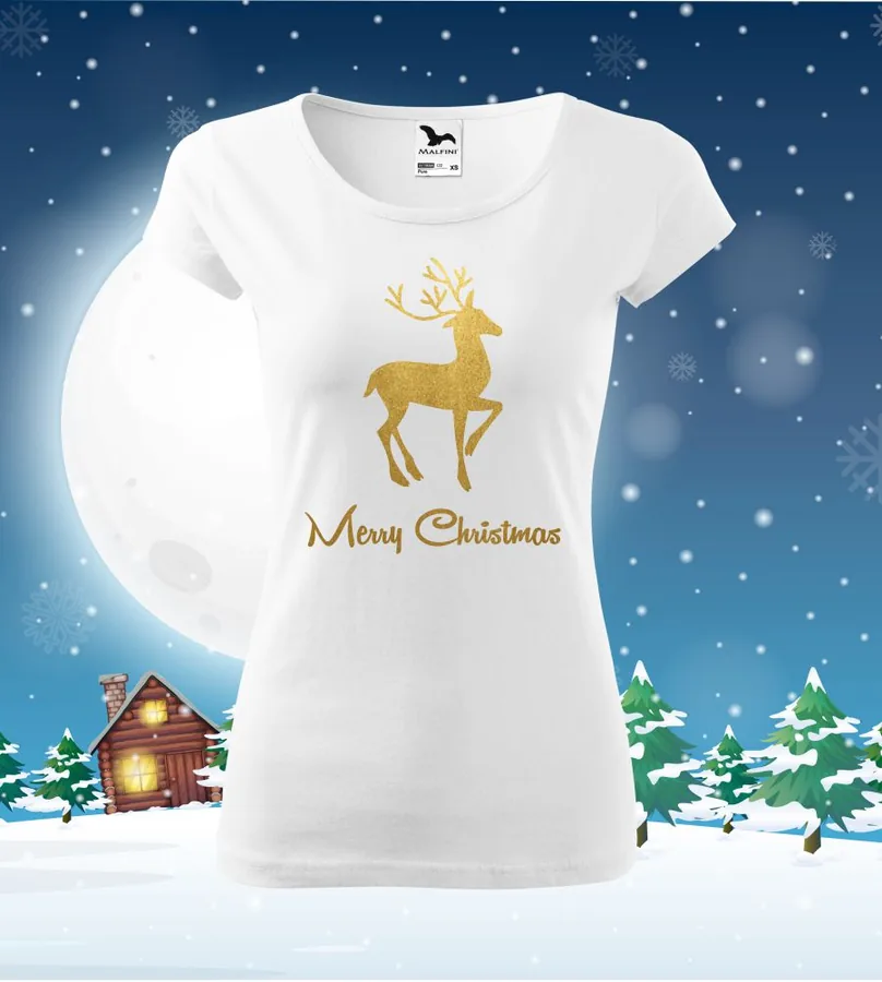 Dámske vianočné tričko Merry Christmas 3