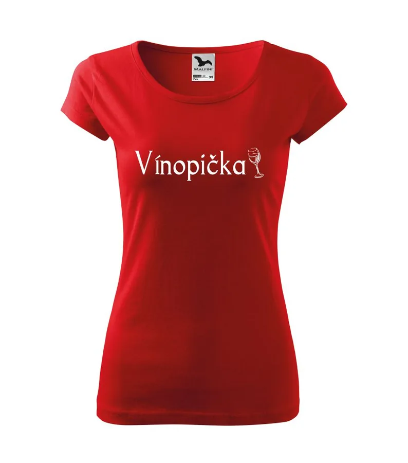 Dámske tričko s potlačou Vínopička