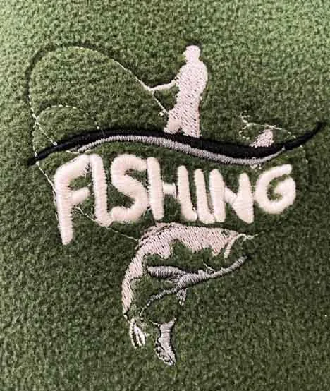 Rybárska vyšívaná fleecová mikina Fishing 2
