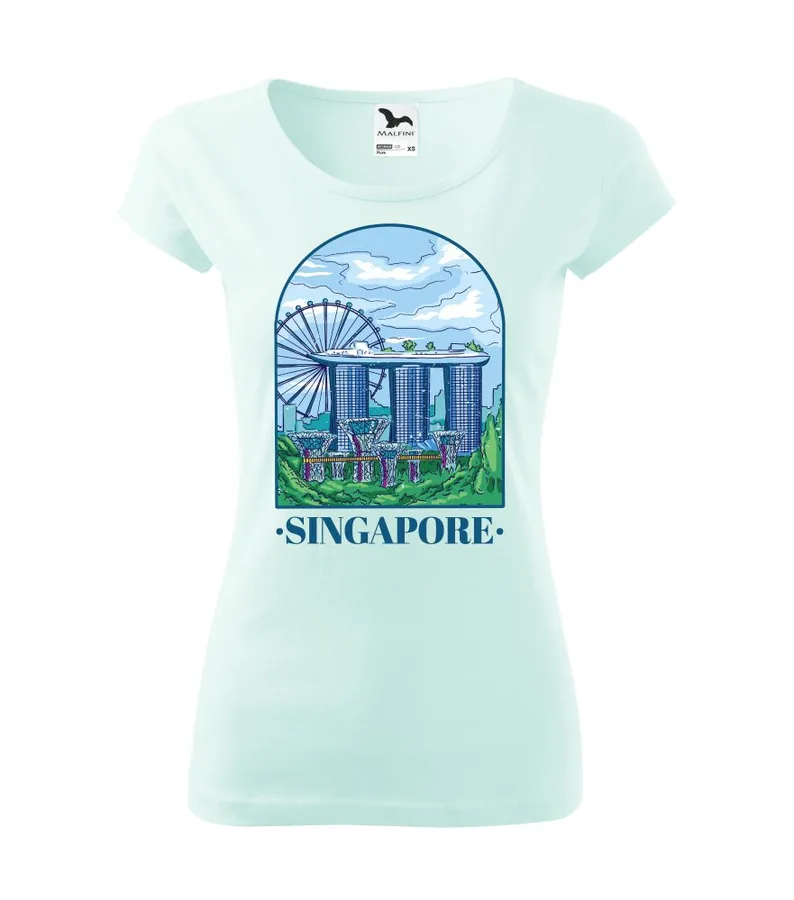Tričko s potlačou Singapore