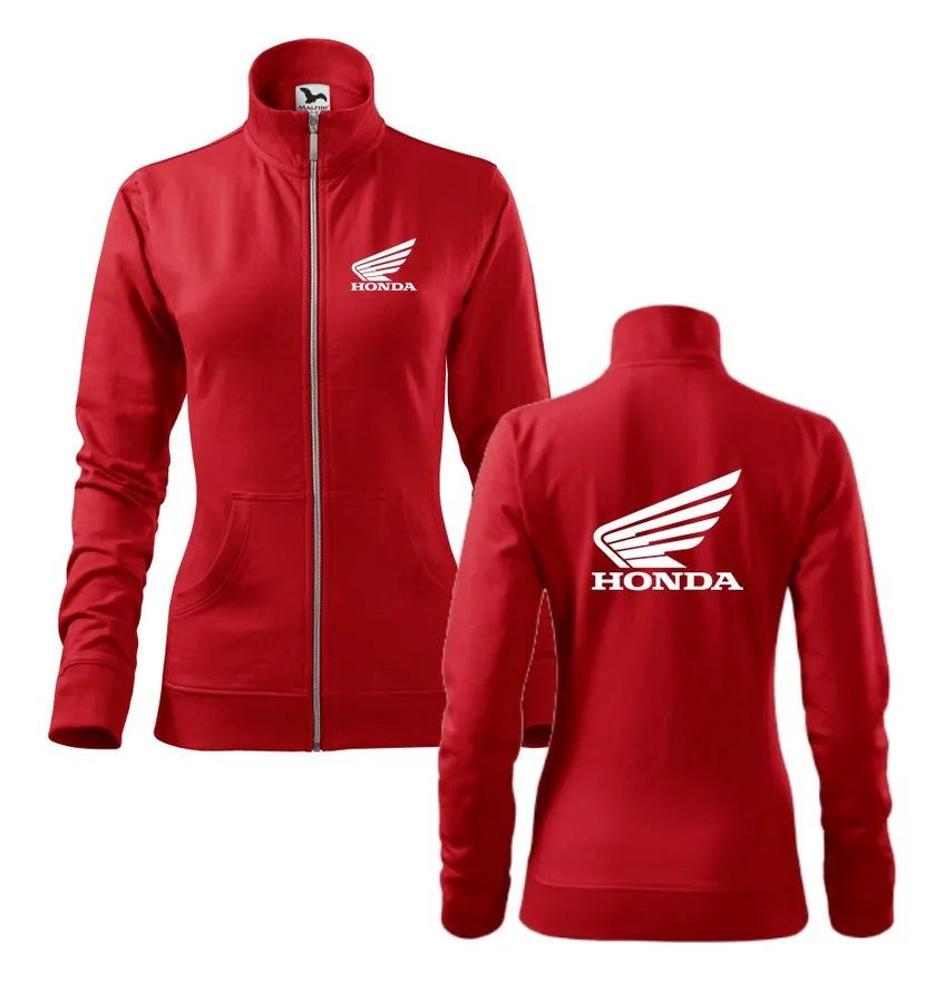 Dámska mikina s potlačou Honda na zips
