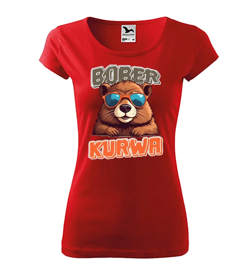 Vtipné dámske tričko Bober Kurwa
