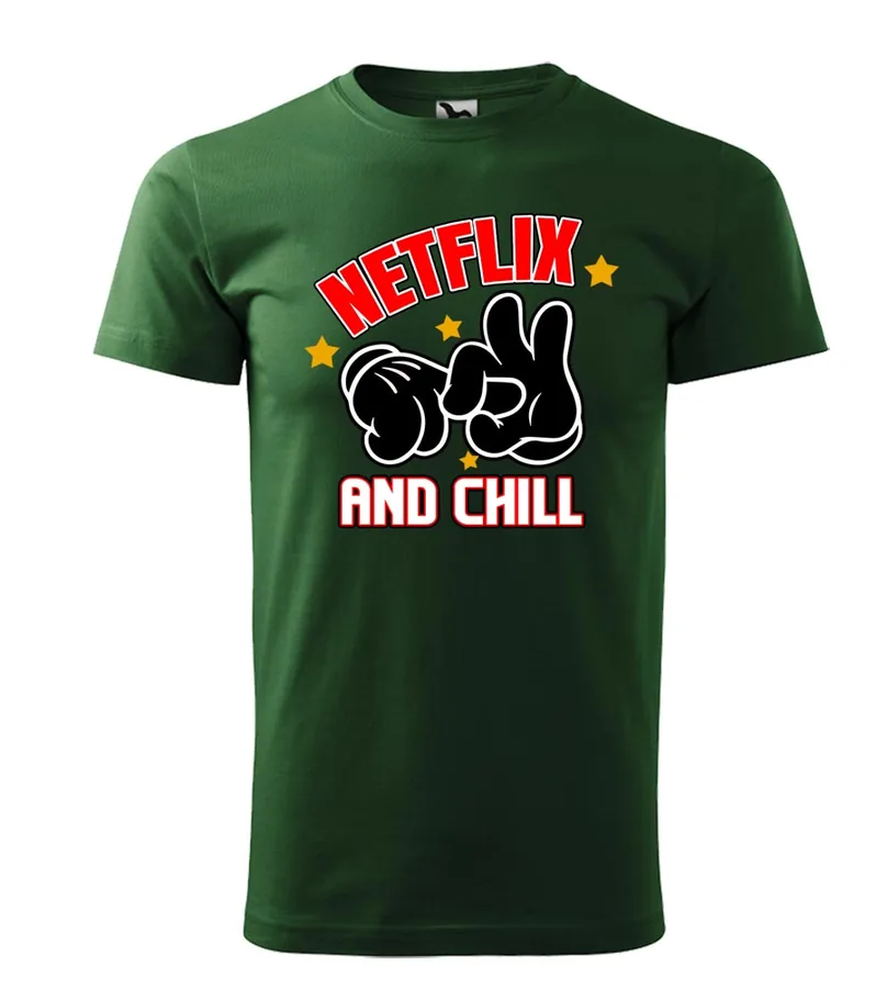 Vtipné tričko Netflix and chill
