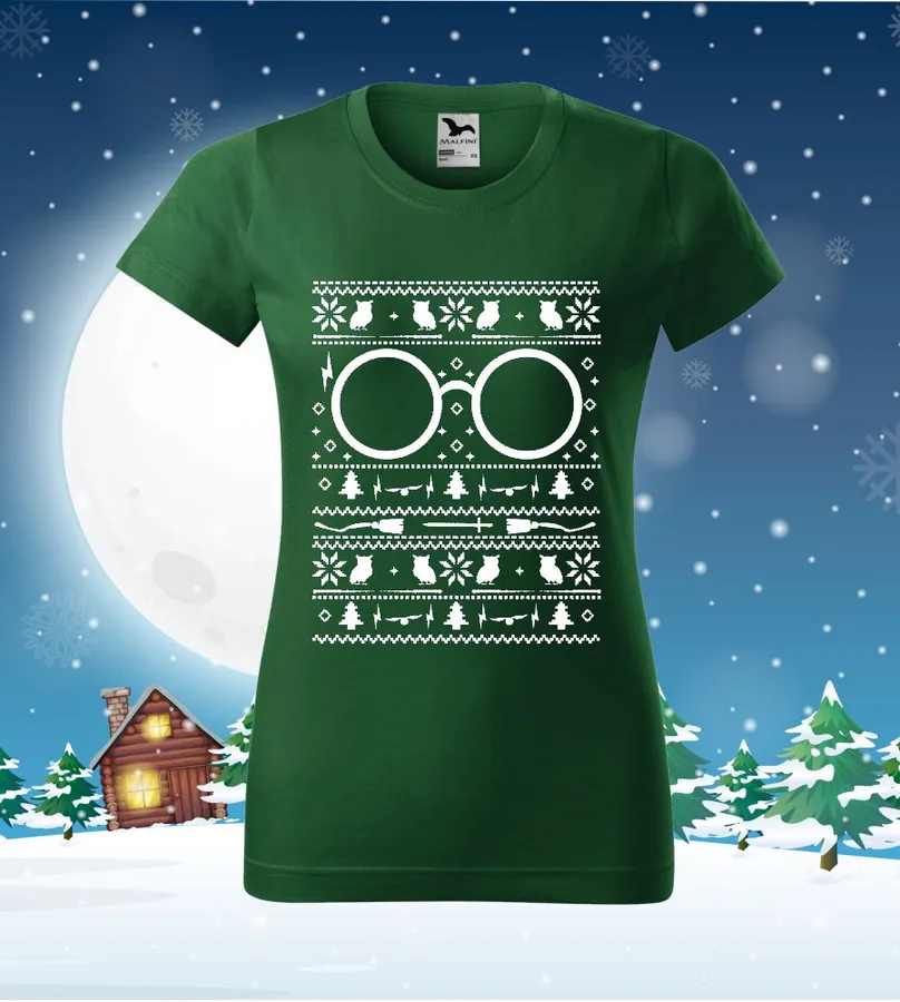 Dámske tričko vianočné s potlačou Harry Potter