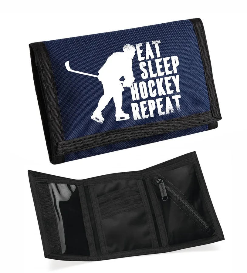 Peňaženka Eat sleep hockey repeat