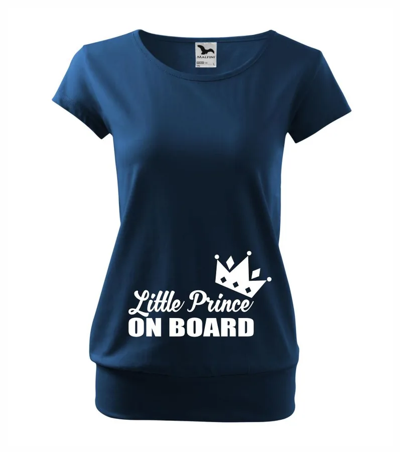 Tehotenské tričko s nápisom Little Prince on board