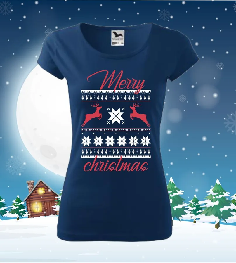 Vianočné tričko Merry Christmas 5
