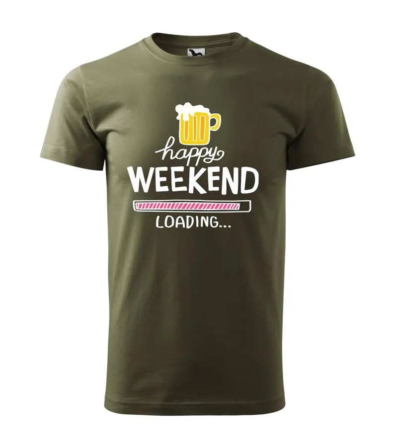 Vtipné tričko s potlačou Weekend loading