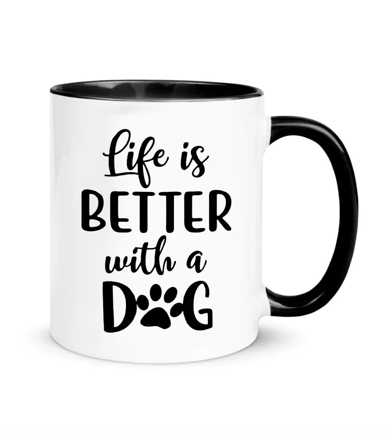 Hrnček Life is better with a dog
