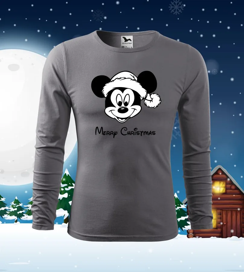 Vianočné tričko s dlhým rukávom Mickey